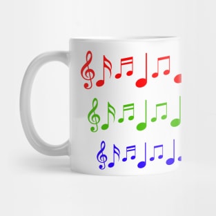 Coloured Musical Notes Mug